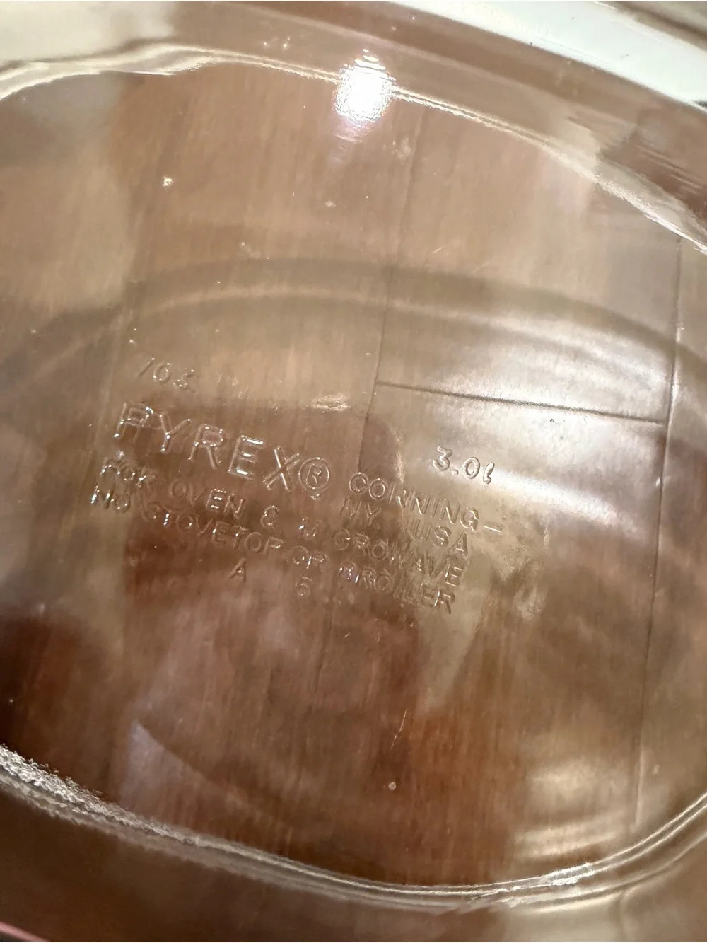 PYREX Clear Glass Oval Casserole  Bakeware Dish with Lid and Handles 703